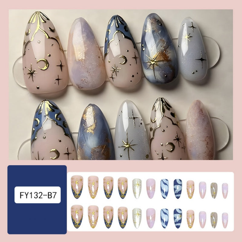 Cat Eye Star & Moon Press-On Nails
